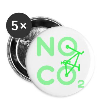 Environmentalist Co2 Environmental Statement Earth Nature - Buttons small 1''/25 mm (5-pack) - white - Front