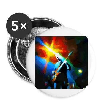 guitarist in concert - Buttons small 1''/25 mm (5-pack) - white - Front