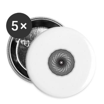 Illusion de cercle - Lot de 5 petits badges (25 mm) - blanc - Devant