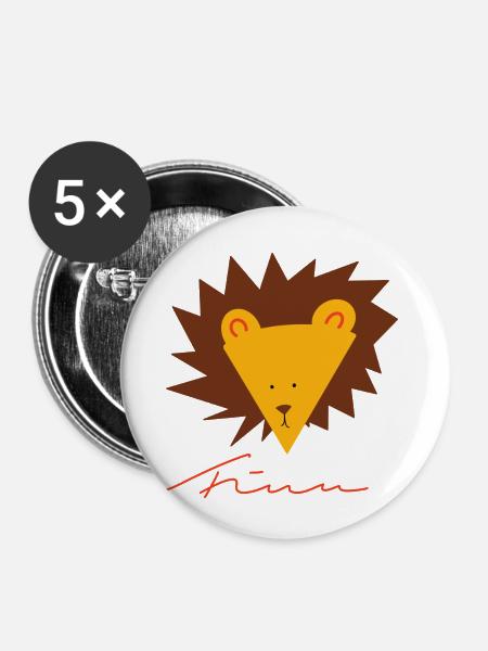Finn - Buttons klein 25 mm (5er Pack) - Weiß