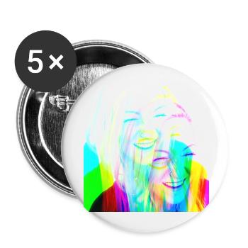 Mutti Psychedelic - Buttons klein 25 mm (5er Pack) - Weiß - Vorne