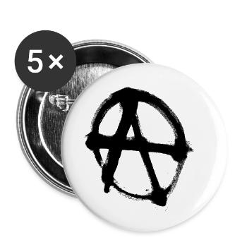 A - Buttons small 1''/25 mm (5-pack) - white - Front