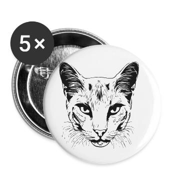 Cat 1 - Buttons small 1''/25 mm (5-pack) - white - Front