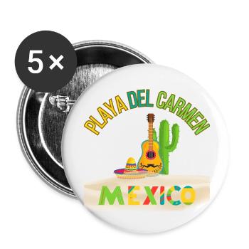 playa del carmen Mexico - Lot de 5 petits badges (25 mm) - blanc - Devant