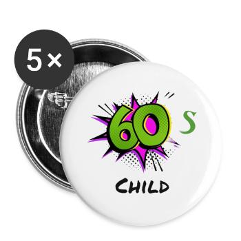 Sprüche - Buttons klein 25 mm (5er Pack) - Weiß - Vorne