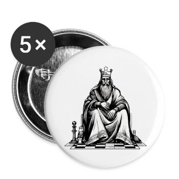 King Philip on his throne - Buttons small 1''/25 mm (5-pack) - white - Front
