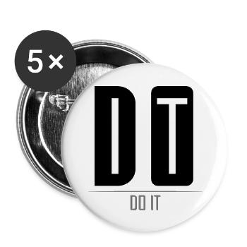 DO IT, Fais-le - Lot de 5 petits badges (25 mm) - blanc - Devant