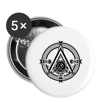 maya10 - Lot de 5 petits badges (25 mm) - blanc - Devant