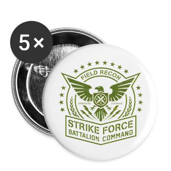 Army Military Air Force Navy Marines Amérique États-Unis - Lot de 5 petits badges (25 mm) - blanc - Devant