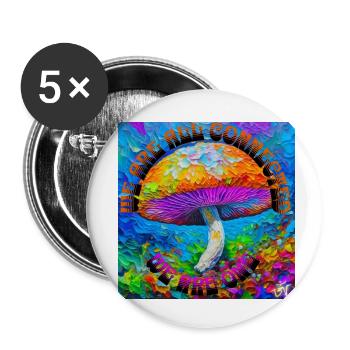 Magic mushroom - Buttons small 1''/25 mm (5-pack) - white - Front