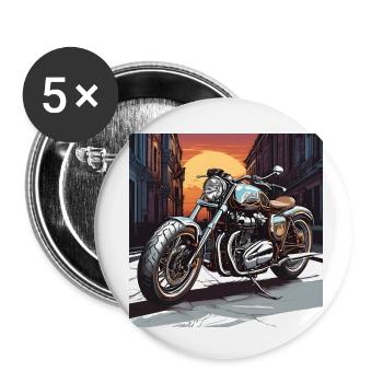 Retro Brit Bobber - Buttons small 1''/25 mm (5-pack) - white - Front