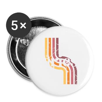 Widder Retro-Horoskop - Buttons klein 25 mm (5er Pack) - Weiß - Vorne