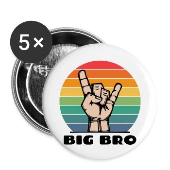 Bruderherz Bro Cooler Spruch Stolzer Großer Bruder - Buttons klein 25 mm (5er Pack) - Weiß - Vorne