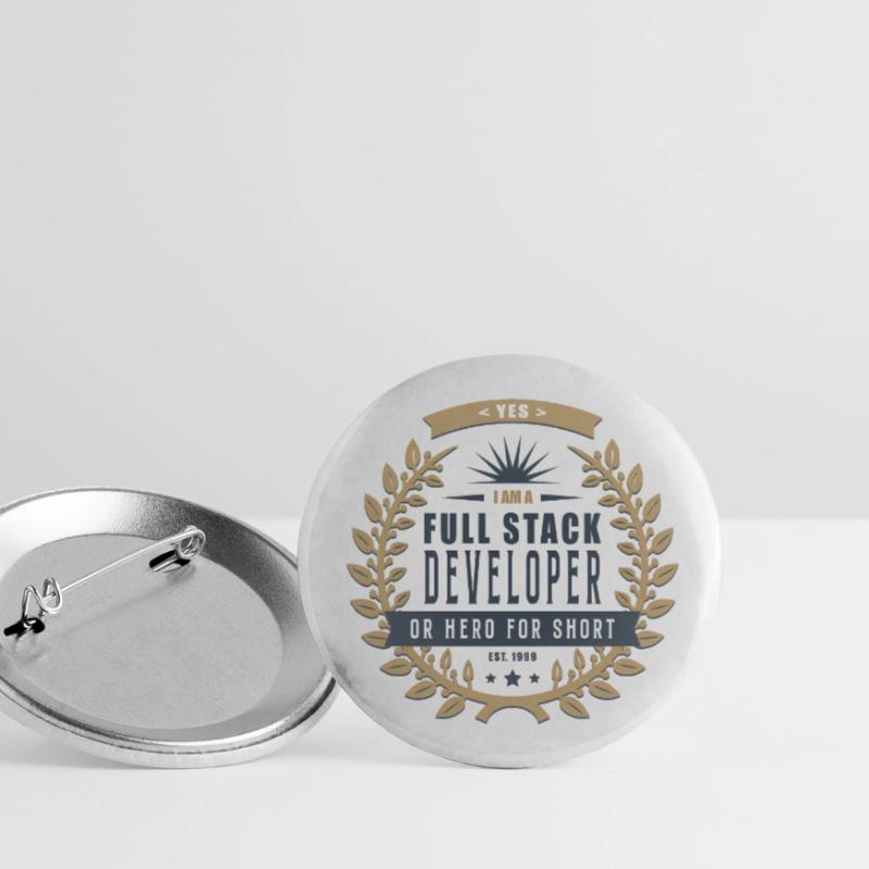 Full Stack Developer dunkel Buttons klein 25 mm (5er Pack)