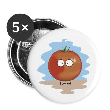 Tomato - Buttons small 1''/25 mm (5-pack) - white - Front