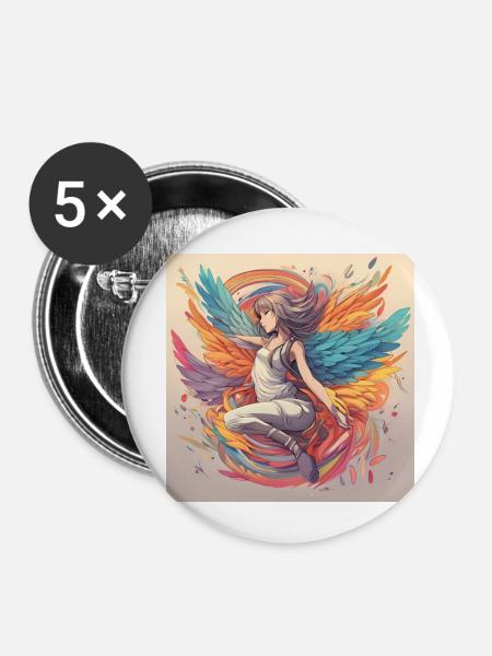 Musicdaydream Nr.4 - Buttons klein 25 mm (5er Pack) - Weiß