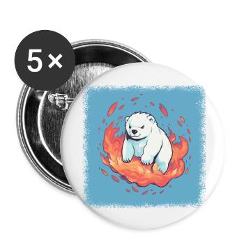 cinema movie birthday present idea - Buttons small 1''/25 mm (5-pack) - white - Front