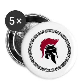 Spartans - Buttons small 1''/25 mm (5-pack) - white - Front