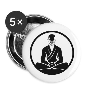 train the mind - Buttons small 1''/25 mm (5-pack) - white - Front
