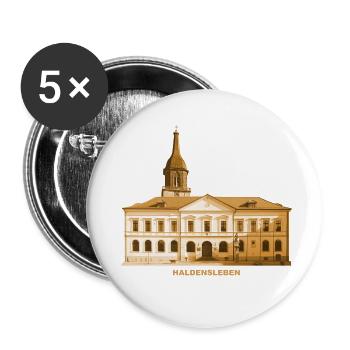 Haldensleben Rathaus Börde Saxe-Anhalt - Lot de 5 petits badges (25 mm) - blanc - Devant