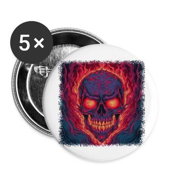 quote balloons bday bones skateboarding love - Buttons klein 25 mm (5er Pack) - Weiß - Vorne