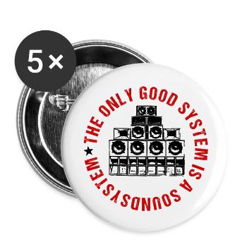 the only good system - Buttons klein 25 mm (5er Pack) - Weiß - Vorne
