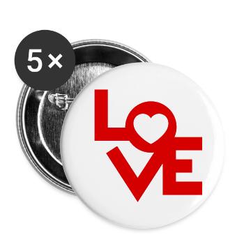 Unleash your romance - Buttons small 1''/25 mm (5-pack) - white - Front