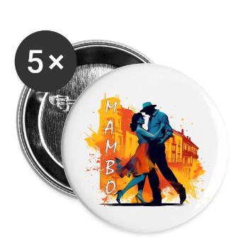 Tanzen kann soziale Kontakte fördern - Buttons klein 25 mm (5er Pack) - Weiß - Vorne