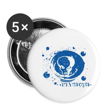 Amateurs d’OVNIS - Lot de 5 petits badges (25 mm) - blanc - Devant