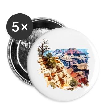 Le Grand Canyon - Lot de 5 petits badges (25 mm) - blanc - Devant