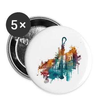 La Nouvelle-Orléans est une ville du sud des États-Unis - Lot de 5 petits badges (25 mm) - blanc - Devant