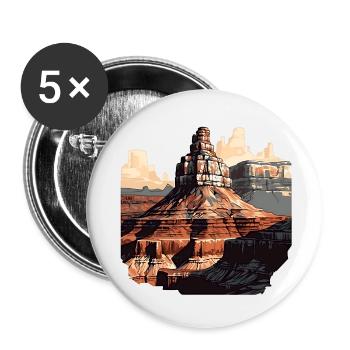 Le Grand Canyon en Arizona - Lot de 5 petits badges (25 mm) - blanc - Devant