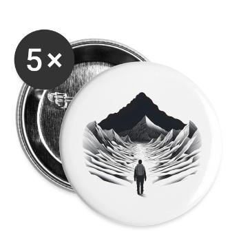 Facing the Imposing Challenge - Buttons small 1''/25 mm (5-pack) - white - Front