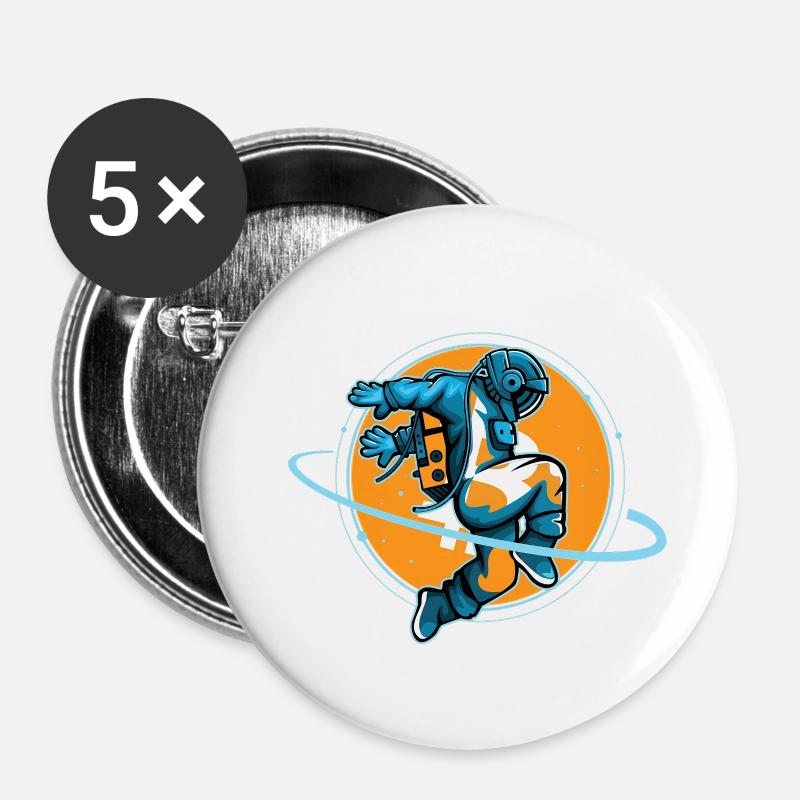 Bitcoin Astronaut - Buttons small 1''/25 mm (5-pack) - white