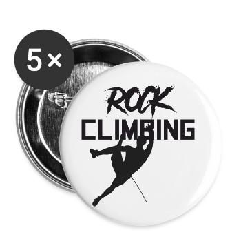 Varappe - Lot de 5 petits badges (25 mm) - blanc - Devant