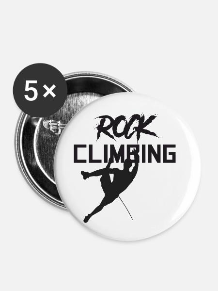Rock Climbing - Buttons klein 25 mm (5er Pack) - Weiß