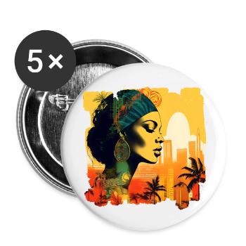 Rio de Janeiro est une ville de joie de vivre. - Lot de 5 petits badges (25 mm) - blanc - Devant