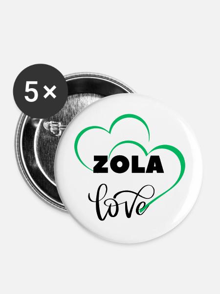 ZOLA LIEBE - Buttons klein 25 mm (5er Pack) - Weiß
