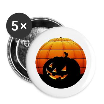 Halloween - Lot de 5 petits badges (25 mm) - blanc - Devant