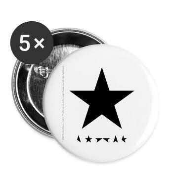 David Bowie Album Cover Blackstar - Lot de 5 petits badges (25 mm) - blanc - Devant