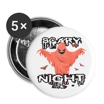 Scary Night - Buttons klein 25 mm (5er Pack) - Weiß - Vorne