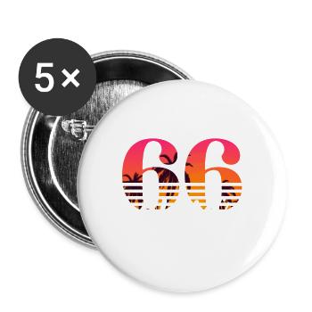 Jahrgang 1966-66. Geburtstag - Buttons klein 25 mm (5er Pack) - Weiß - Vorne