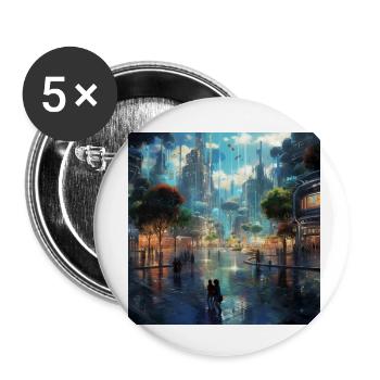 Utopia - Buttons small 1''/25 mm (5-pack) - white - Front