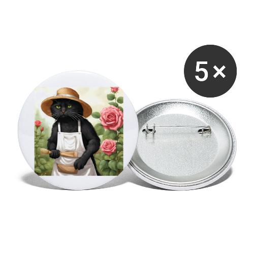 Gartenkater - Buttons klein 25 mm (5er Pack)