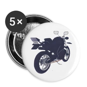 Motorcycle Motorcyclist Motorcross Motorcycle Fan - Buttons small 1''/25 mm (5-pack) - white - Front
