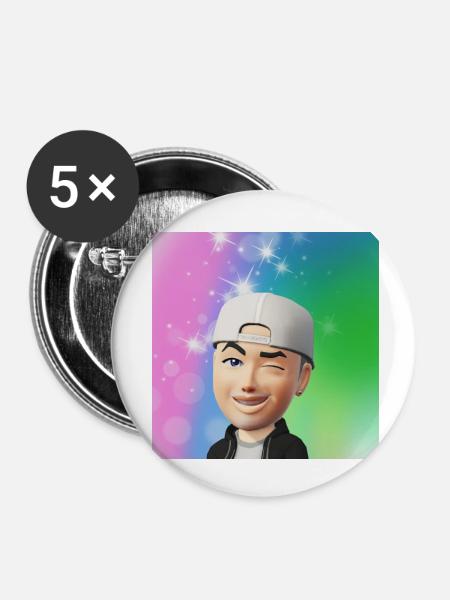 JONNY-CASH-BOY - Buttons klein 25 mm (5er Pack) - Weiß