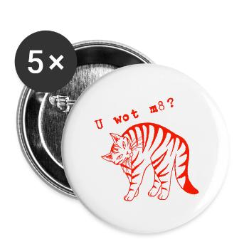 Was meinst du, Kumpel? - Buttons klein 25 mm (5er Pack) - Weiß - Vorne