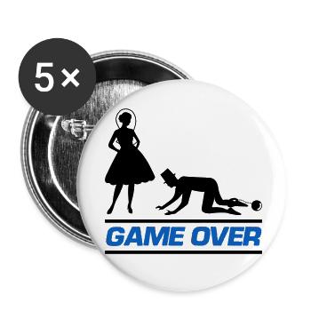 ehepaar game over - Buttons klein 25 mm (5er Pack) - Weiß - Vorne