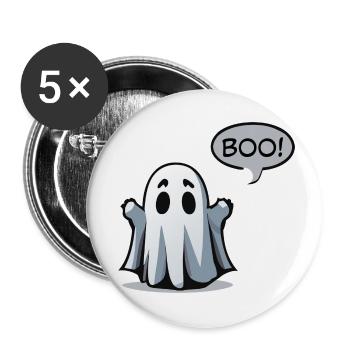 Spooky Ghostly Boo! - Spooky ghost design - Buttons small 1''/25 mm (5-pack) - white - Front