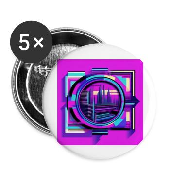 Futuriste - Lot de 5 petits badges (25 mm) - blanc - Devant